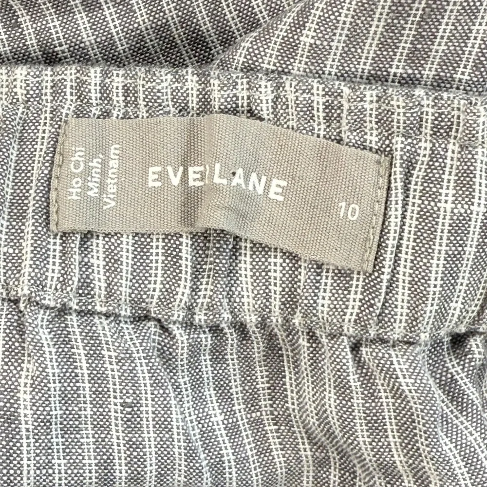 Everlane Linen Striped Jumpsuit Wide Leg Sleeveless Casual Size 10 NWOT- no belt